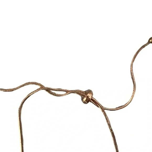 Rose Gold Tone Pink Rhinestone Adjustable Travel‎ Bracelet - Picture 3 of 5